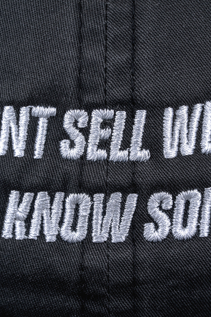 I Don't Sell Weed Dad Hat (Faded Black, Women's)