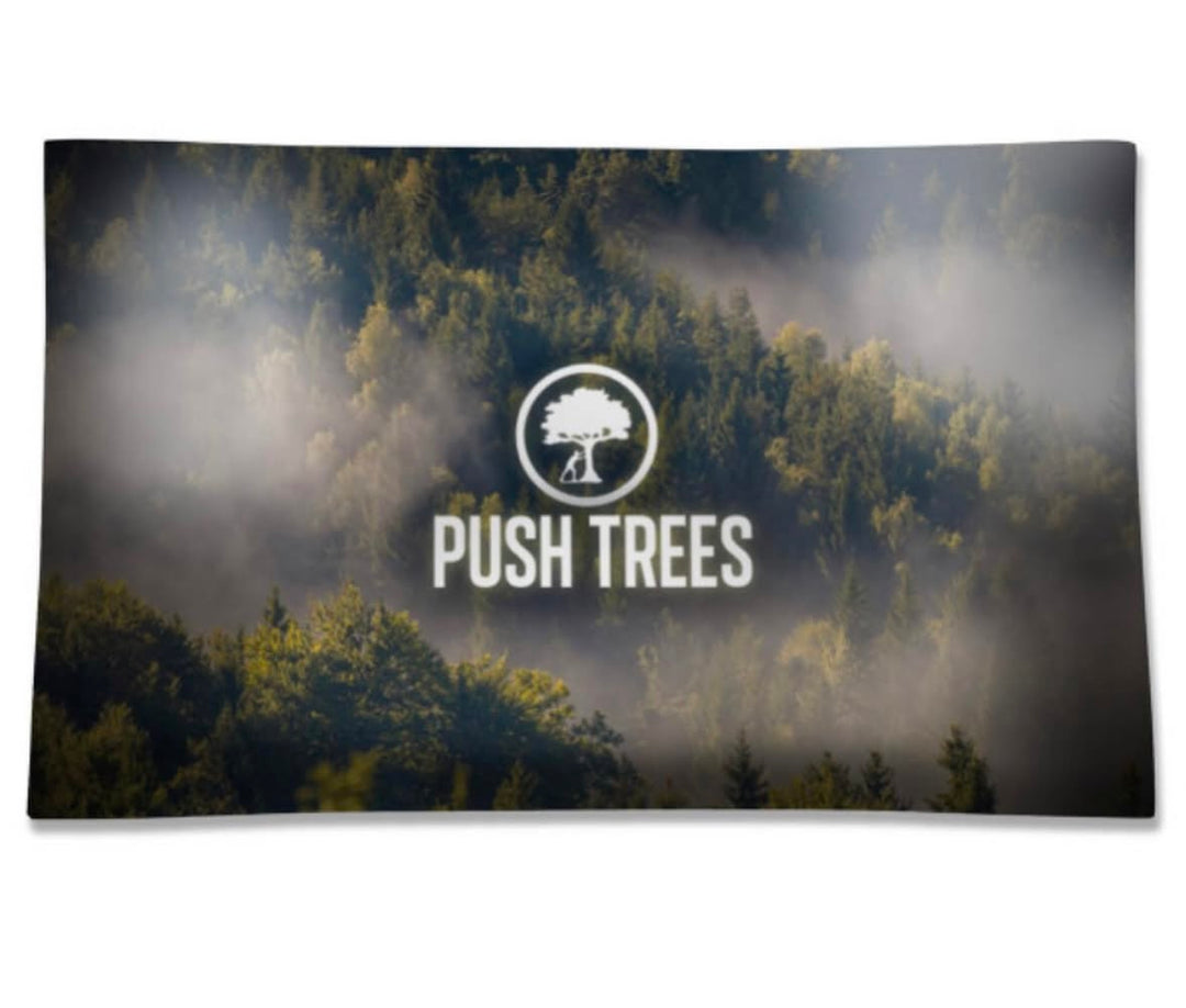 Push Trees Glass Rolling Tray