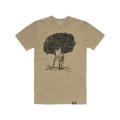 Hug Trees Tee (Light Brown)